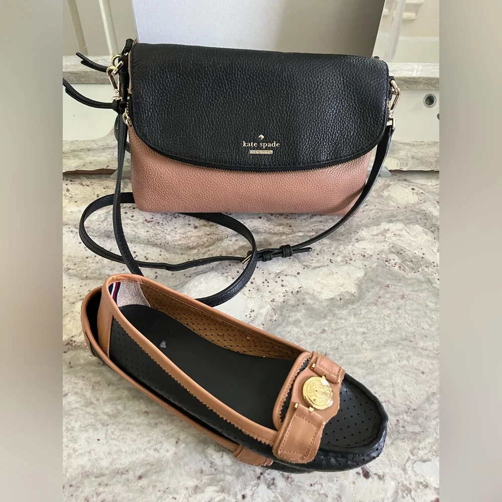 Kate Spade Black and Tan crossbody/shoulder bag